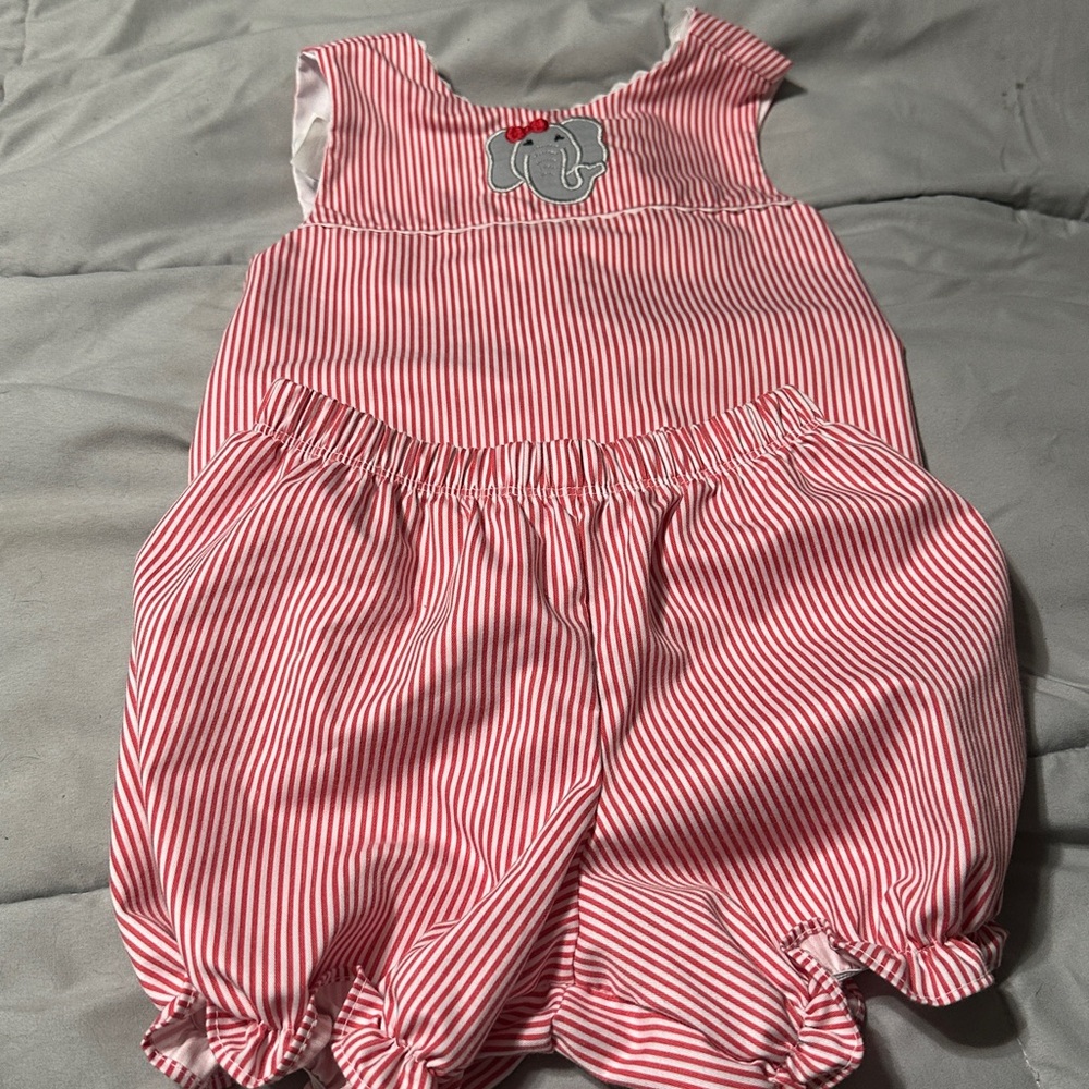 KREWE Red and White Baby Romper